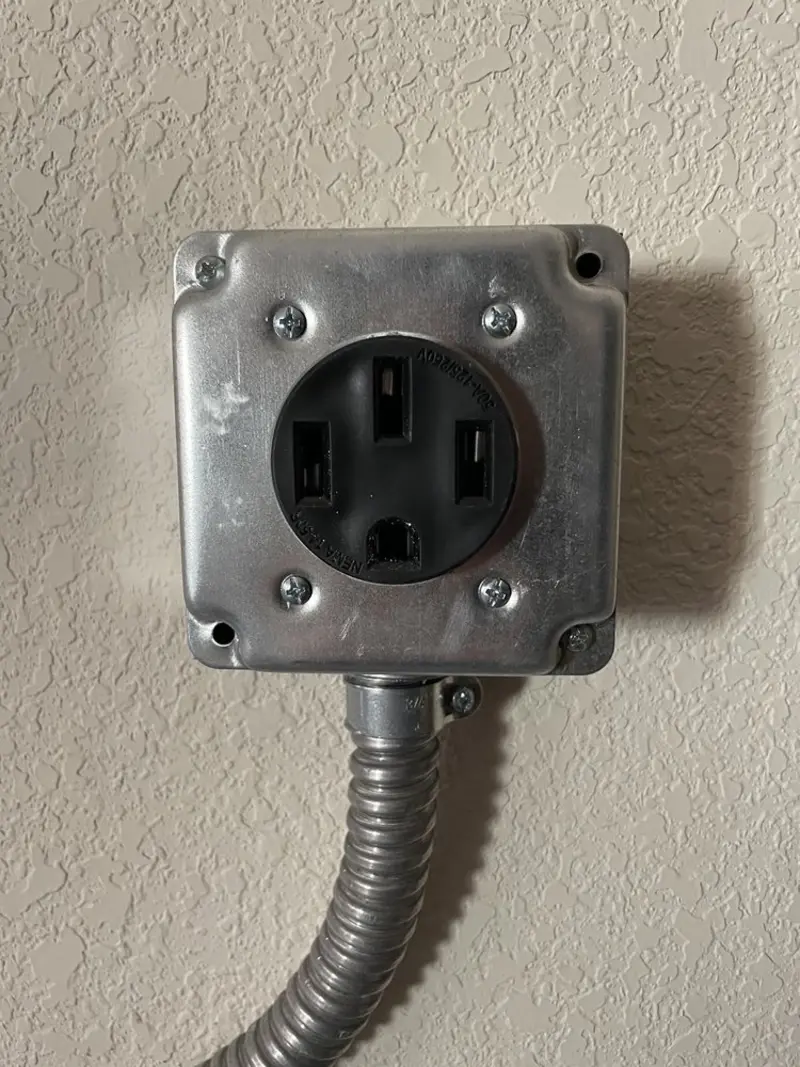 NEMA 14-50 outlet installed for Smart Home Electrical in Argyle